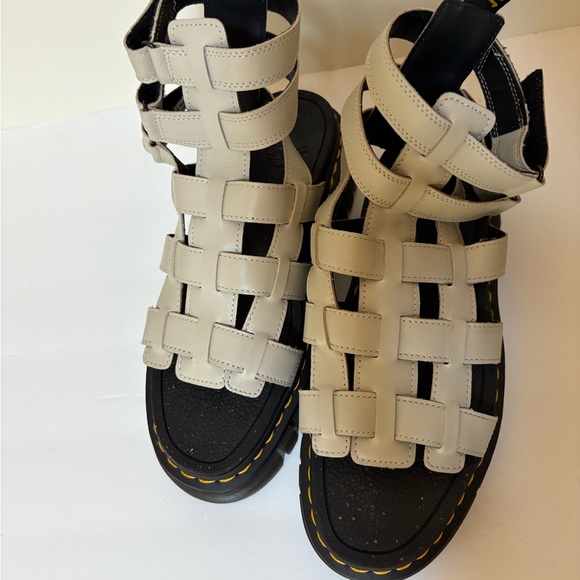 NWOT Dr. Martens Ricki Nappa Lux Leather Platform Gladiator Sandals Size 10 - Picture 7 of 14